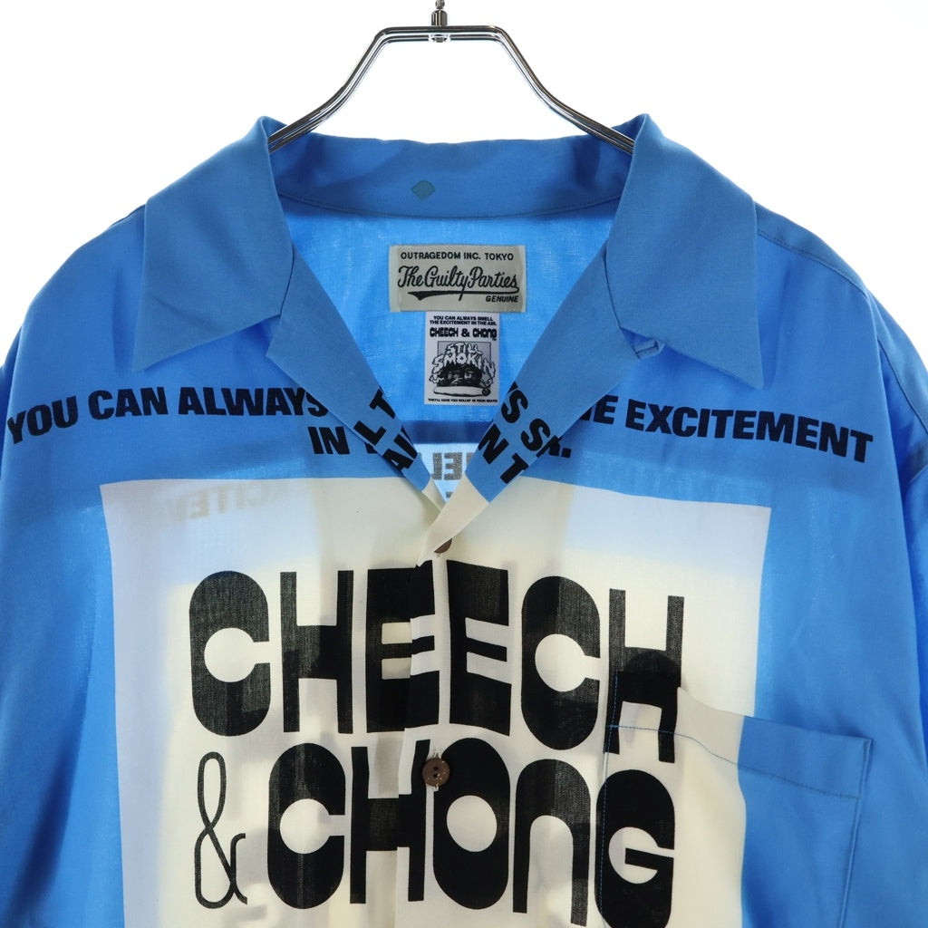 WACKO MARIA(ワコマリア) 22SS Cheech & Chong STILL SMOKIN SS HAWAIIAN SHIRT スティル スモーキン ハワイアン 両面プリント ボタンダウン 半袖シャツ