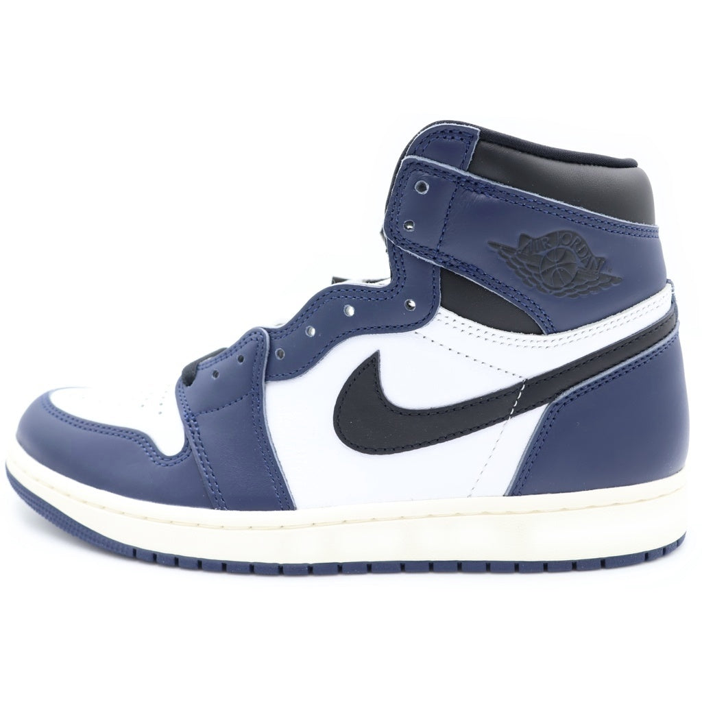 NIKE(ナイキ) AIR JORDAN 1 RETRO HIGH OG MIDNIGHT NAVY エアジョーダン レトロ ミッドナイト ネイビー ハイカットスニーカー ホワイト/ネイビー US9.5/27.5cm DZ5485-401