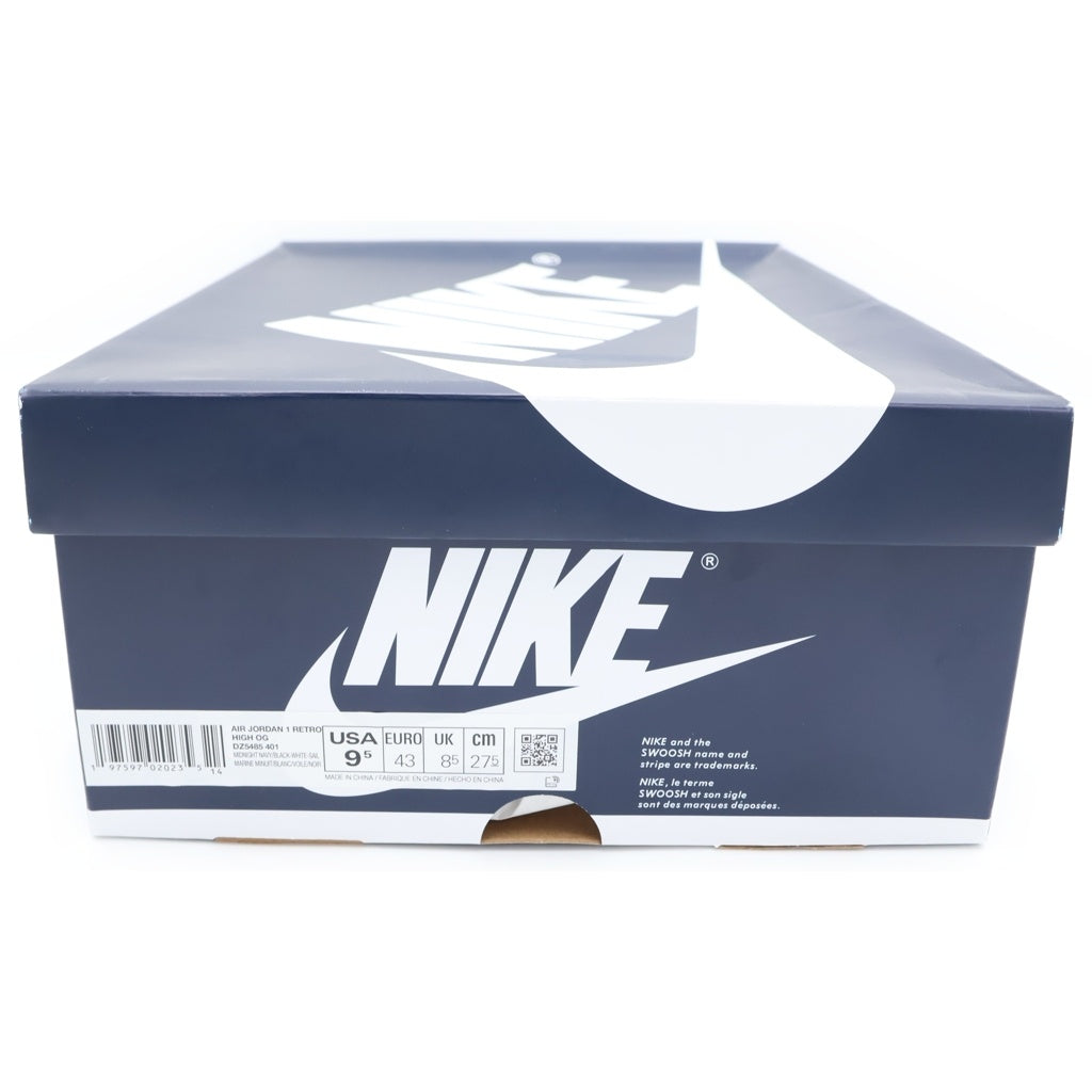 NIKE(ナイキ) AIR JORDAN 1 RETRO HIGH OG MIDNIGHT NAVY エアジョーダン レトロ ミッドナイト ネイビー ハイカットスニーカー ホワイト/ネイビー US9.5/27.5cm DZ5485-401