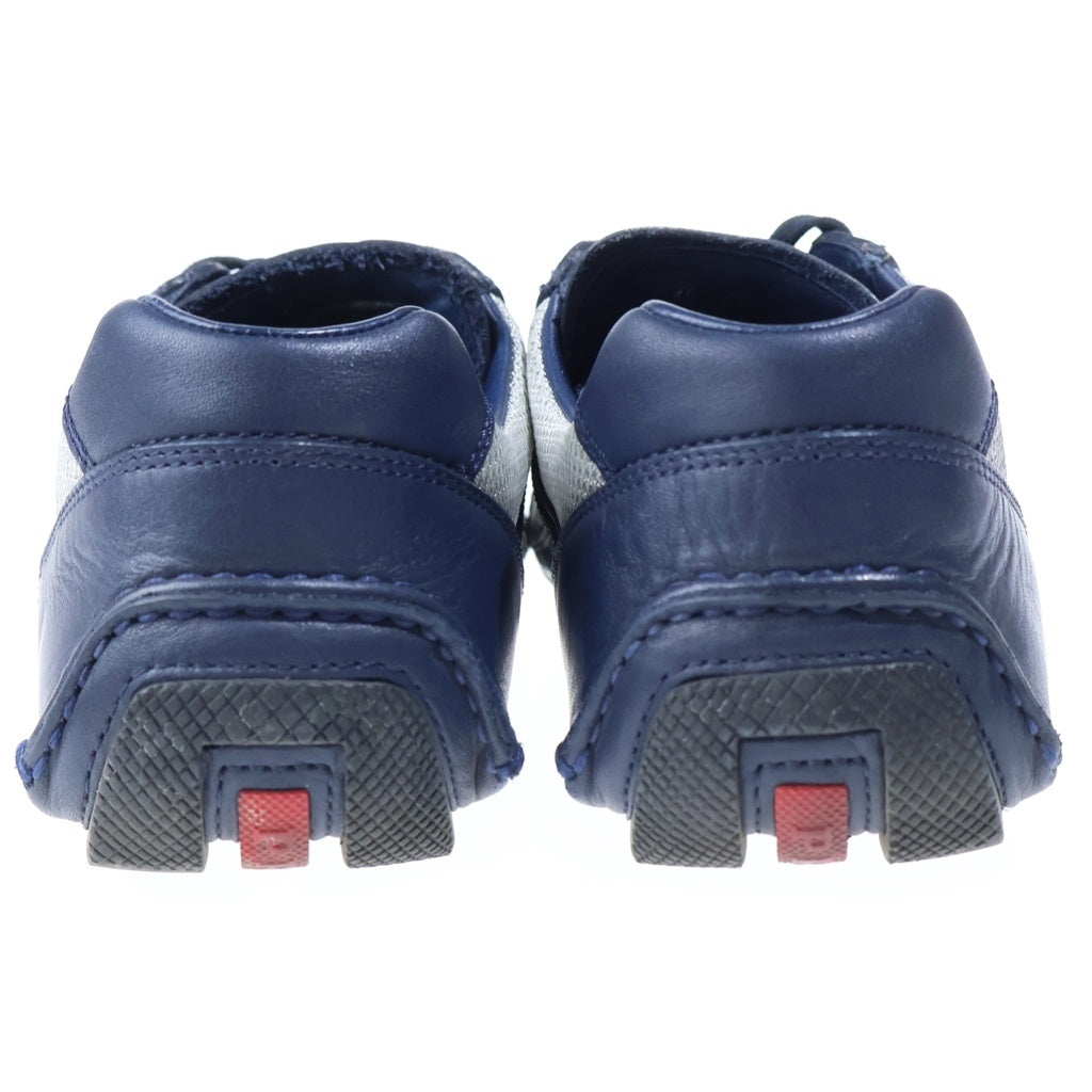 PRADA SPORT(プラダ スポーツ) レザーメッシュ切替 ローカットスニーカー ネイビー/グレー 4E2791