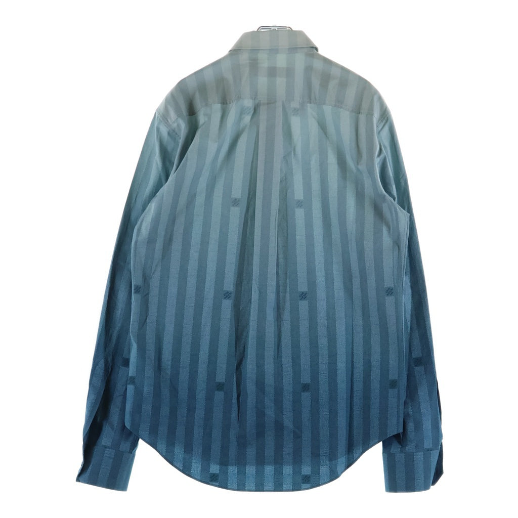 LOUIS VUITTON(ルイヴィトン) 22AW ダミエ ストライプ グラデーション コットン レギュラーカラー 長袖シャツ ブルー RM222V MW6 HNS02W