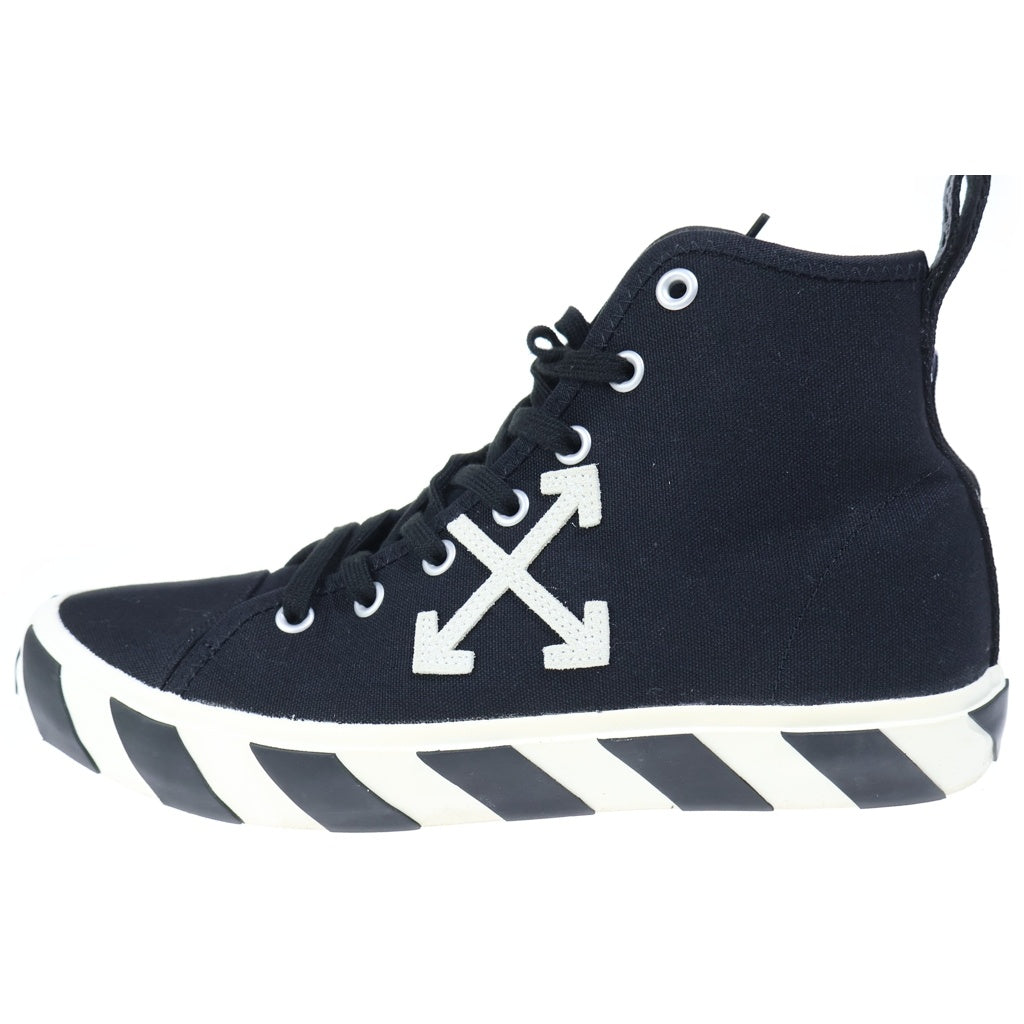 OFF-WHITE(オフホワイト) 21AW MID TOP VULCANIZED CANVAS トップヴァルカナイズドキャンバス ミッドカットスニーカー ブラック OMIA119F21FAB0011001