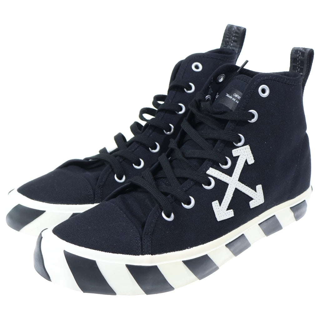 OFF-WHITE(オフホワイト) 21AW MID TOP VULCANIZED CANVAS トップヴァルカナイズドキャンバス ミッドカットスニーカー ブラック OMIA119F21FAB0011001
