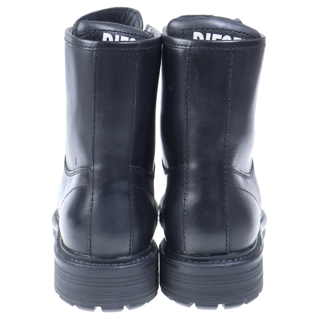 DIESEL(ディーゼル) D-ALABHAMA レザー レースアップ ワーキングブーツ ブラック レディース Y02732