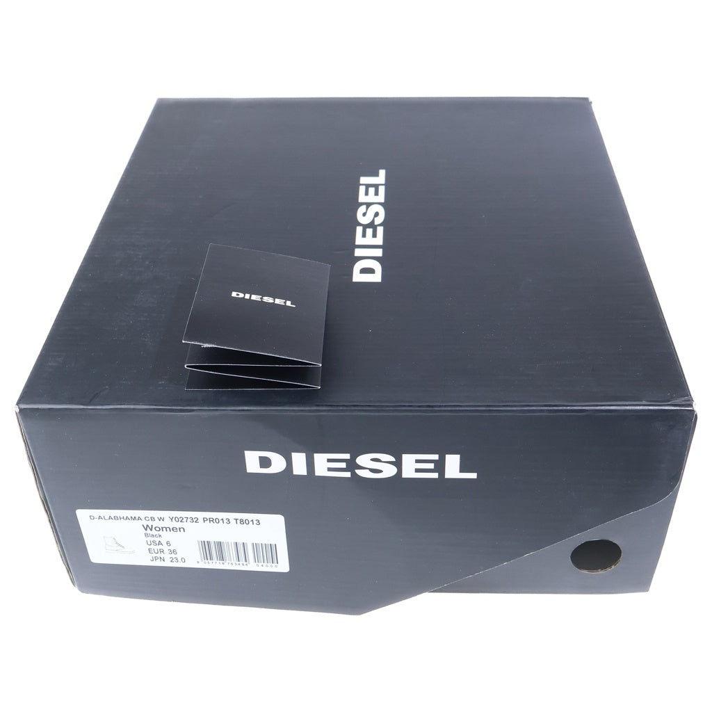DIESEL(ディーゼル) D-ALABHAMA レザー レースアップ ワーキングブーツ ブラック レディース Y02732
