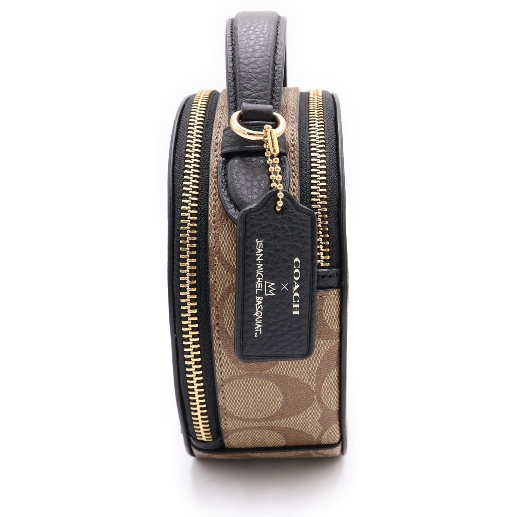 COACH(コーチ) ×JEAN MICHEL BASQUIAT CANTEEN バスキア キャンティーン シグネチャー総柄 キャンバス 2WAY ショルダー ハンドバッグ ベージュ F2181-C5656 レディース