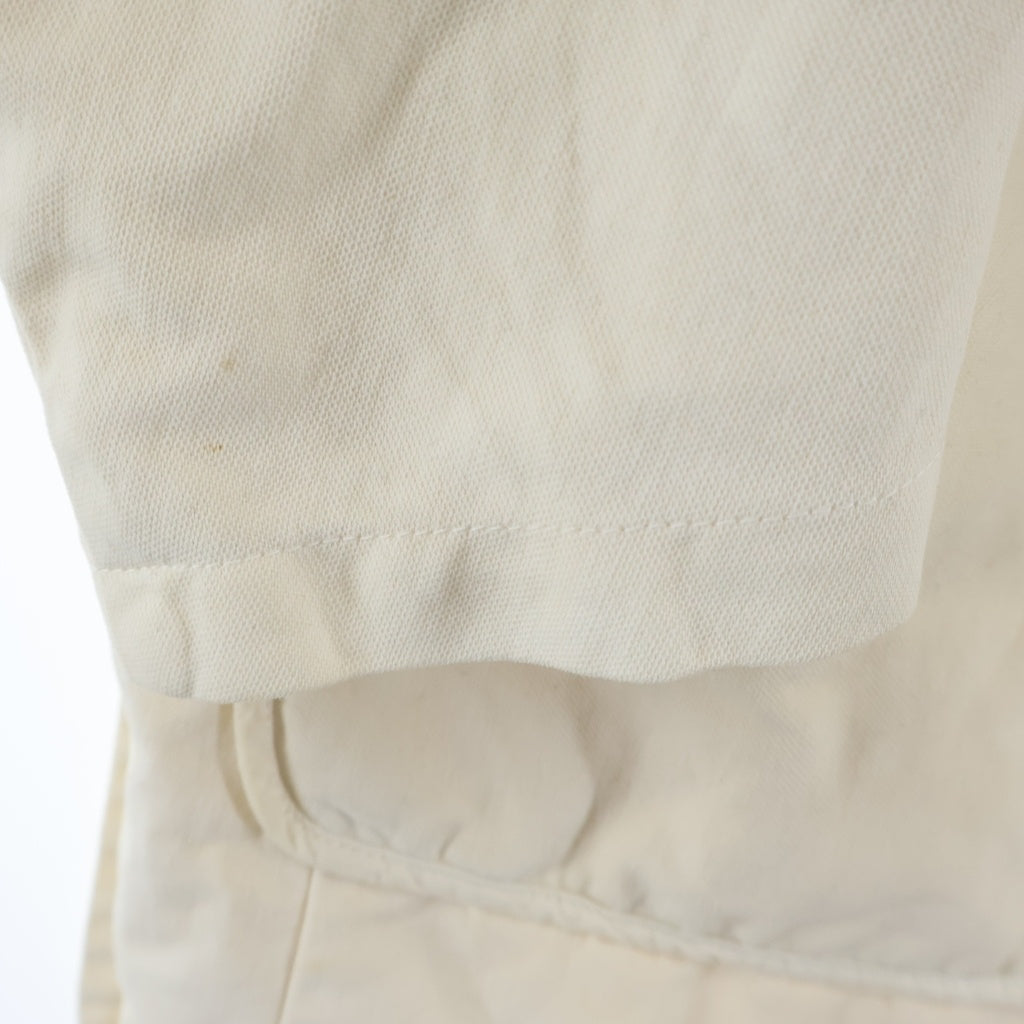 Maison Margiela(メゾンマルジェラ) 04AW 本人期 白タグ サイドベンツ ノーカラー コットン ダブルトレンチコート アイボリー