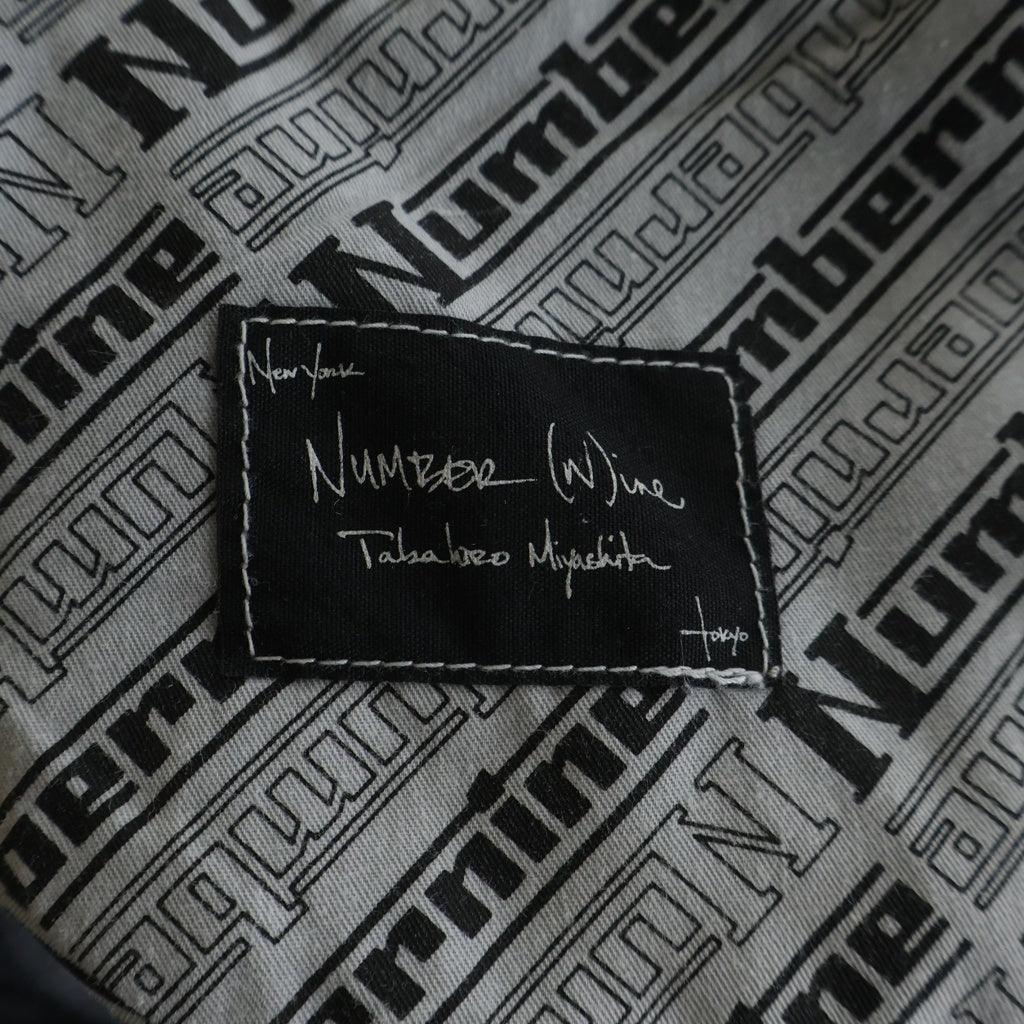 NUMBER (N)INE(ナンバーナイン) 04AW ARCHIVE GIVE PEACE A CHANCE ギブ期 アーカイブ パッチワークデザイン ダメージ加工 マルチポケット ジップアップ ワイドストレート デニムパンツ