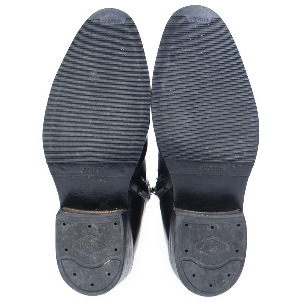 SAINT LAURENT PARIS(サンローランパリ) WYATT 60 ZIP BOOTS クラシック ワイアット60 サイドジップ レザーヒールブーツ ブラック 442258 AQS00 1000