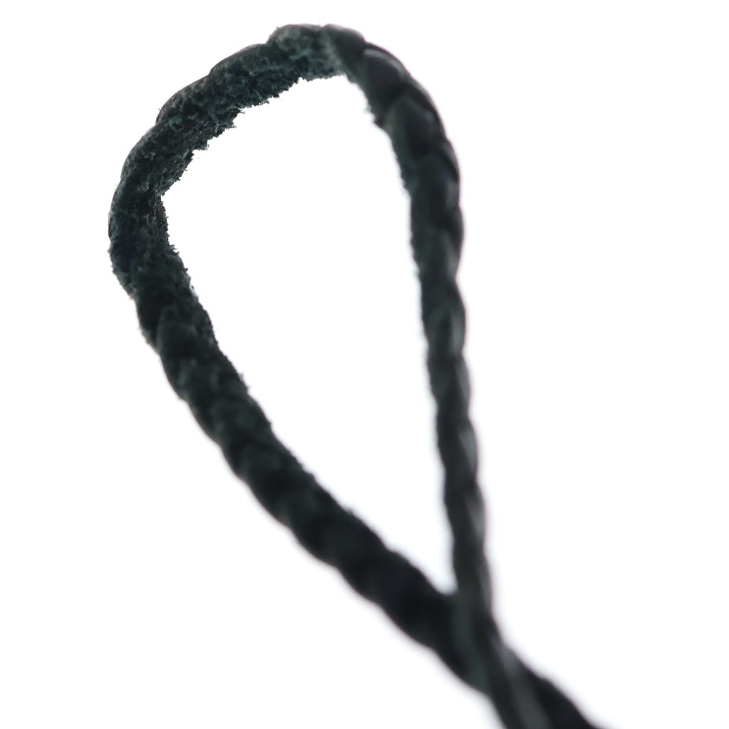 CHROME HEARTS(クロムハーツ) LEATHER BRAID SCROLL ネックレス レザーブレイドネックレス ブラック/シルバー BCA377
