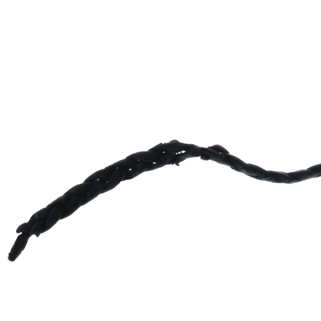 CHROME HEARTS(クロムハーツ) LEATHER BRAID SCROLL ネックレス レザーブレイドネックレス ブラック/シルバー BCA377