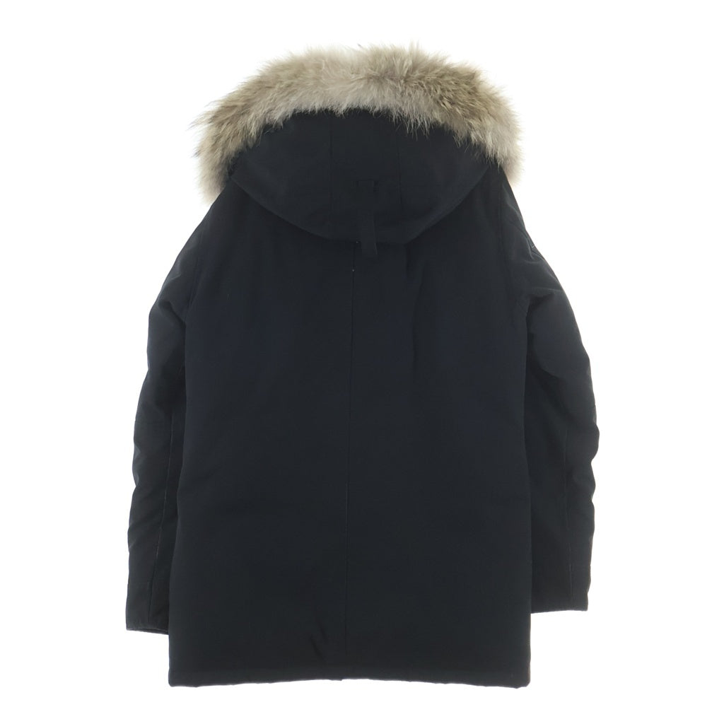 CANADA GOOSE(カナダグース) JASPER PARKA ジャスパー ロゴワッペン ファーフーデッド ダブルジップ ダウンジャケット ブラック 3438JM R