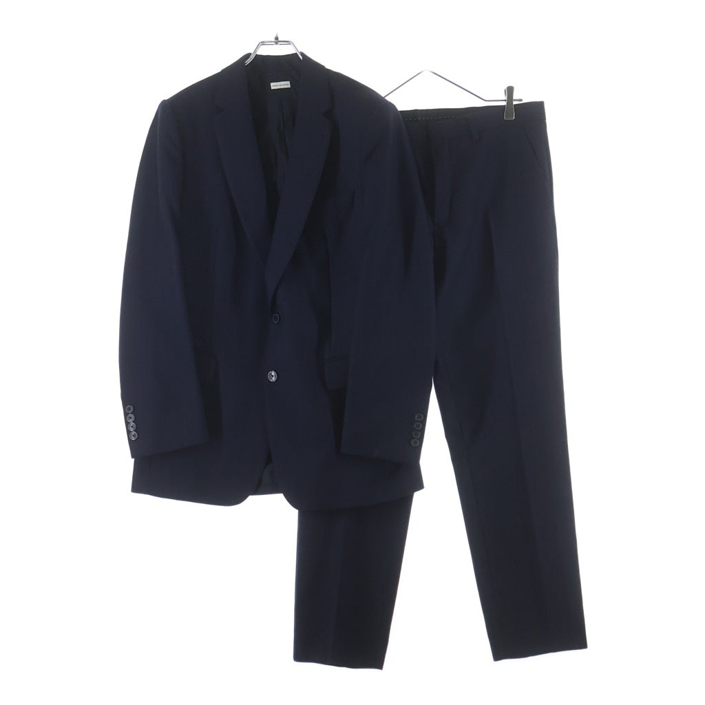 DRIES VAN NOTEN(ドリスヴァンノッテン) LOVAT STRIPE BLAZER SLACKS ラバット ウール ストライプ シングル2Bテーラードジャケット ブレザー スラックスパンツ セットアップ ネイビー