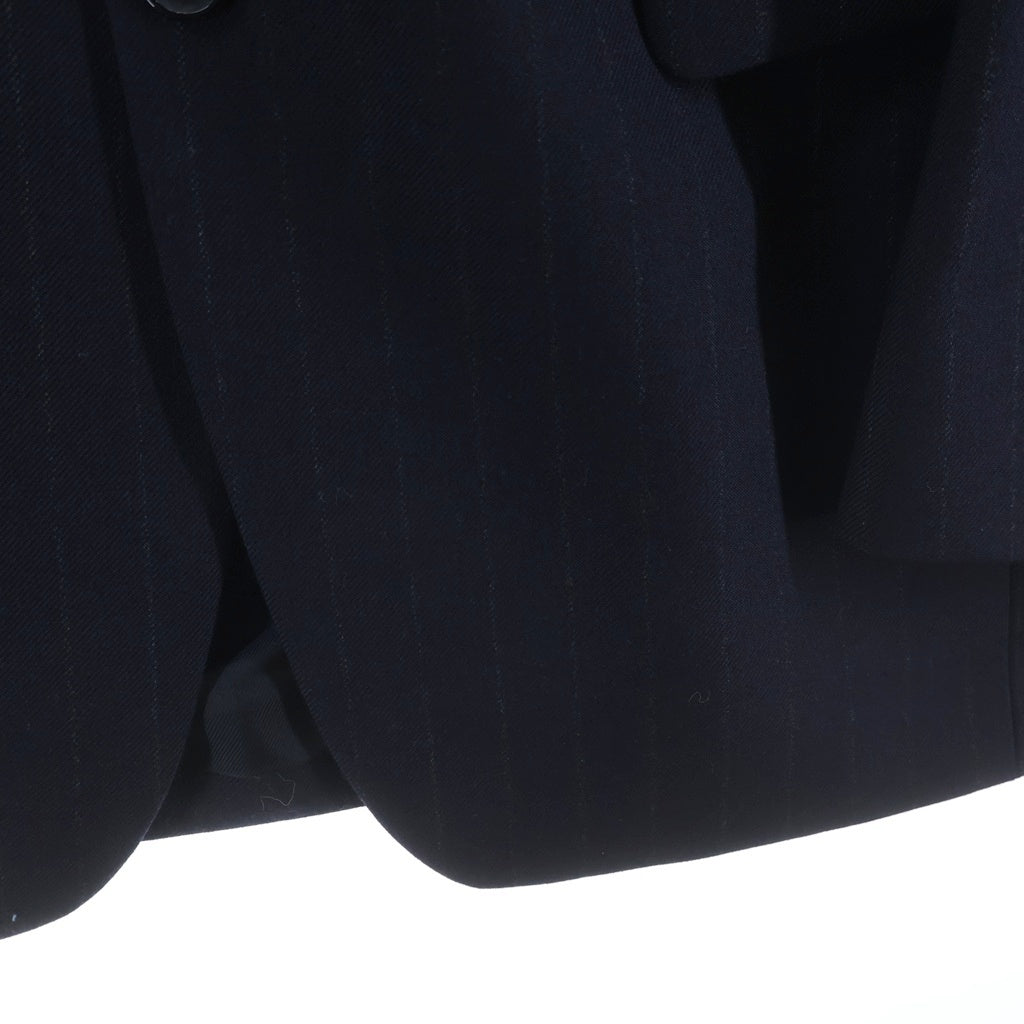 DRIES VAN NOTEN(ドリスヴァンノッテン) LOVAT STRIPE BLAZER SLACKS ラバット ウール ストライプ シングル2Bテーラードジャケット ブレザー スラックスパンツ セットアップ ネイビー