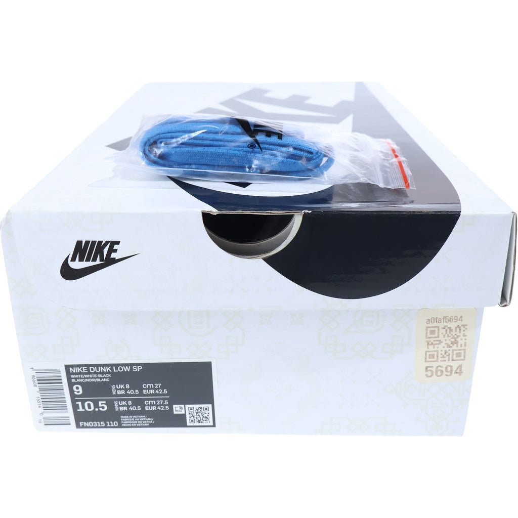 NIKE(ナイキ) ×CLOT ×FRAGMENT DESIGN DUNK LOW SP ダンク ローカットスニーカー ホワイト US9/27cm FN0315-110