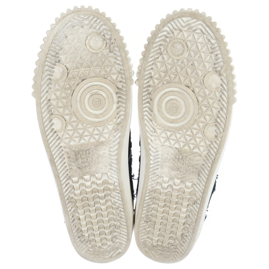 Maison Margiela(メゾンマルジェラ) NEW EVOLUTION LOW ニュー エボリューション キャンバス ダメージ加工 ローカットスニーカー ブラック S57WS0391