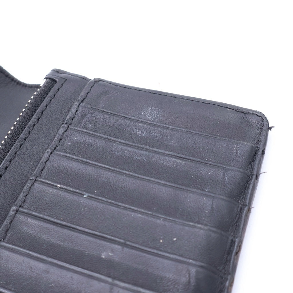 BURBERRY(バーバリー) CAVENDISH LONDON CHECK CANVAS AND LEATHER WALLET キャベンディッシュ ロンドンチェック キャンバス 総柄 二つ折り レザー ロングウォレット 長財布 80060331