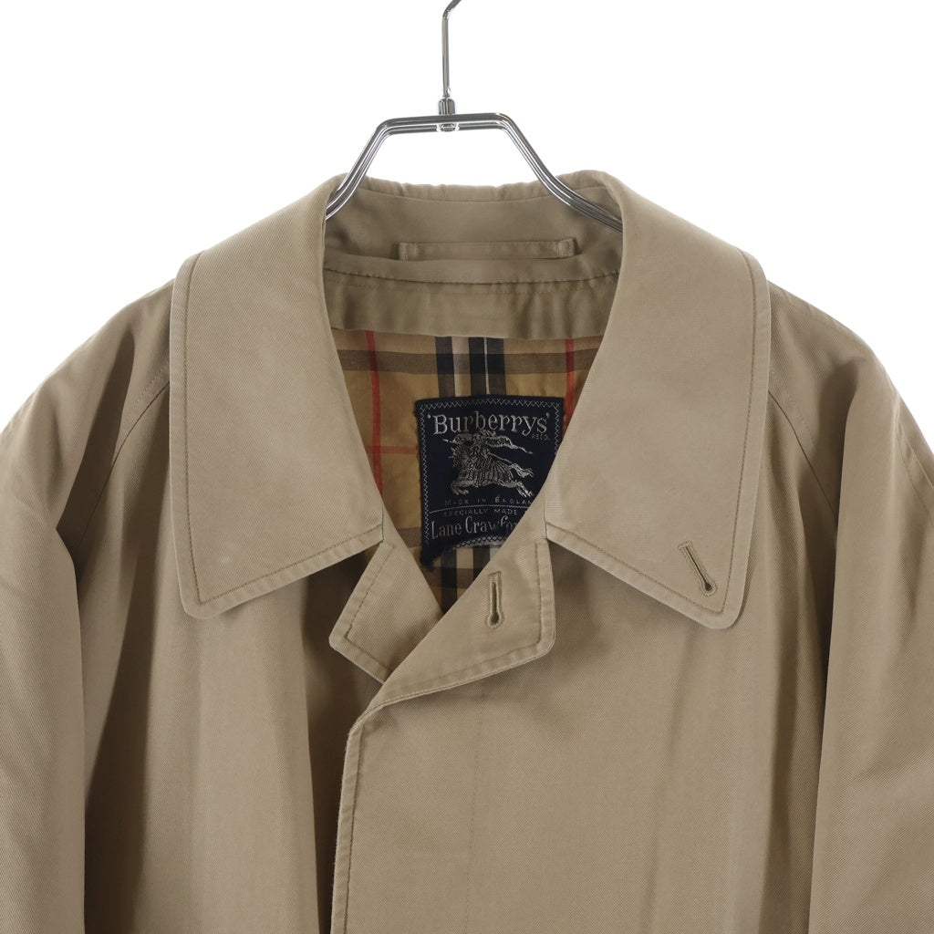 BURBERRY(バーバリー) 裏地ノバチェック総柄 ラグランスリーブ ステンカラーコート ベージュ
