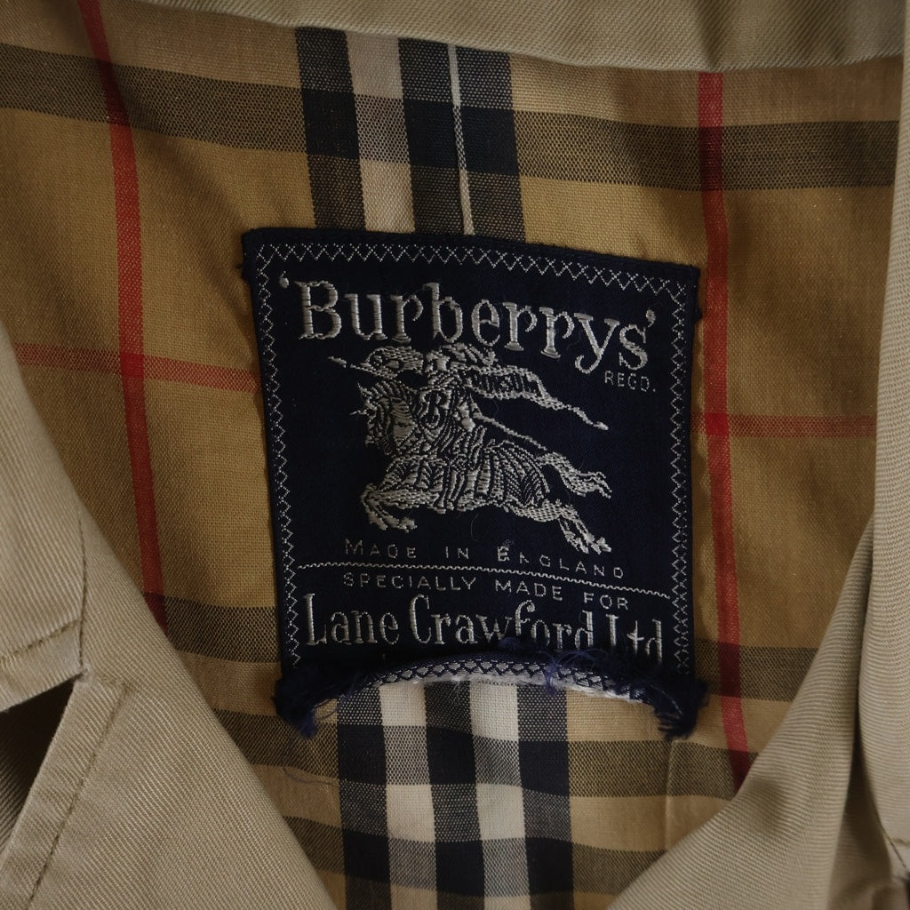 BURBERRY(バーバリー) 裏地ノバチェック総柄 ラグランスリーブ ステンカラーコート ベージュ