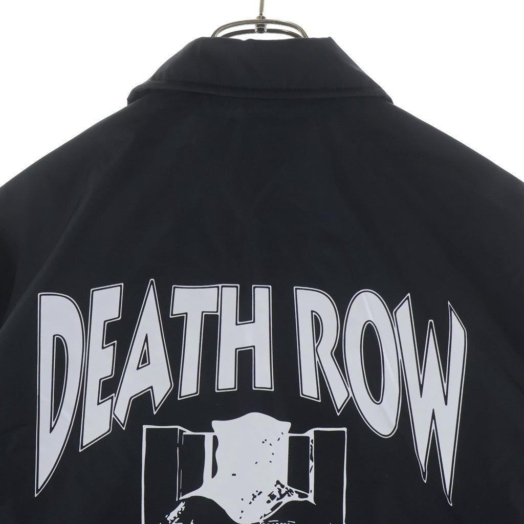 WACKO MARIA(ワコマリア) 25AW ×DEATH ROW RECORDS COACH JACKET デスロウレコーズ ナイロン スナップボタン ドローコード コーチジャケット ブラック