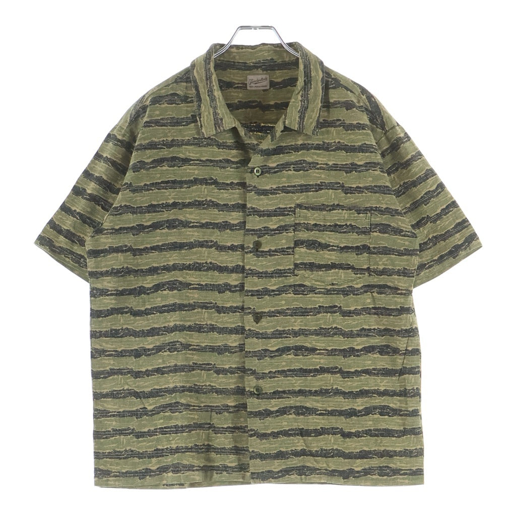TENDERLOIN(テンダーロイン) T-TIGER ALOHA SHT S/S タイガーカモ柄 半袖アロハシャツ カーキ
