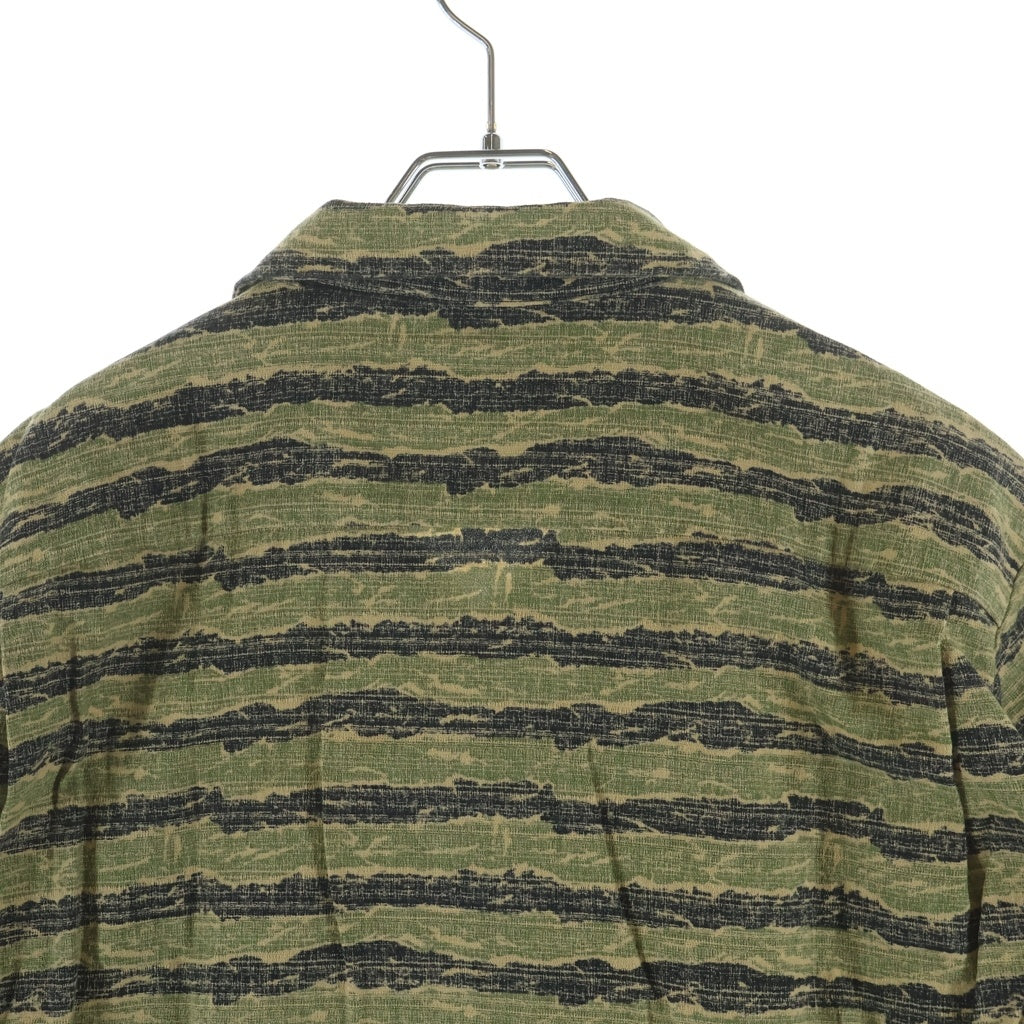 TENDERLOIN(テンダーロイン) T-TIGER ALOHA SHT S/S タイガーカモ柄 半袖アロハシャツ カーキ