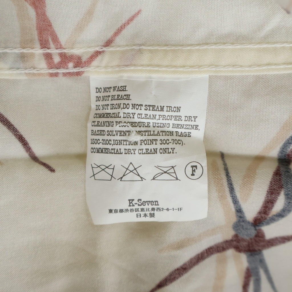 TENDERLOIN(テンダーロイン) T-BW RAYON SHT S/S レーヨン 有刺鉄線 オープンカラー 半袖シャツ ホワイト