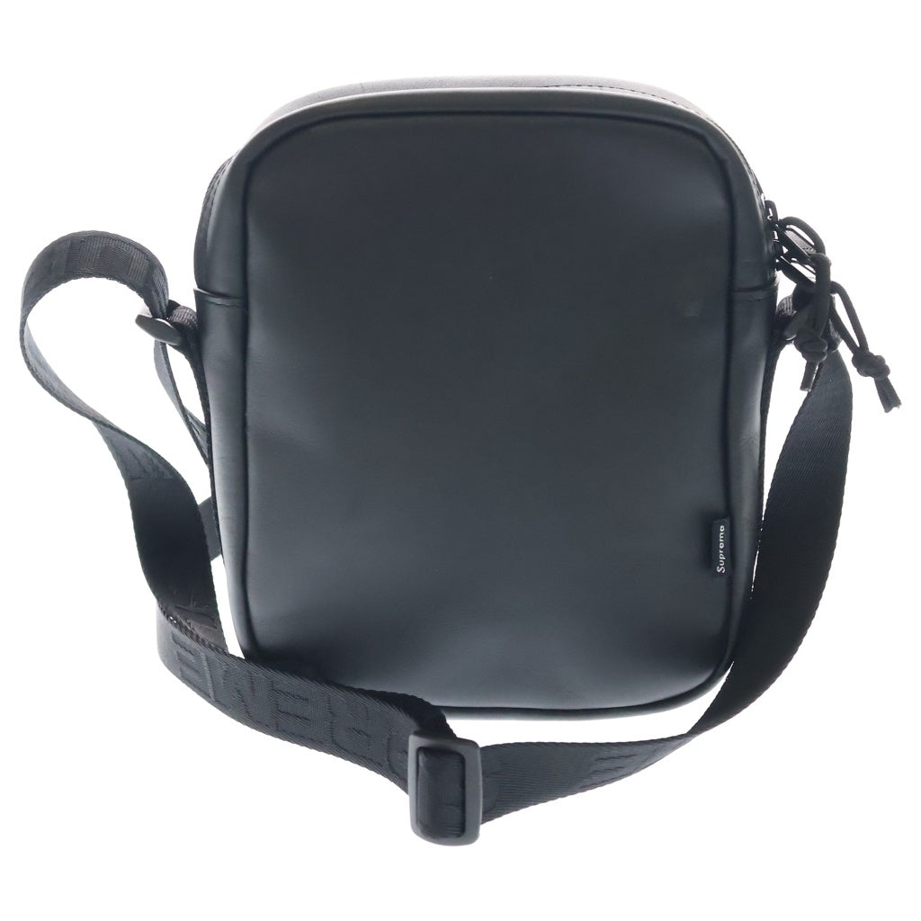 SUPREME(シュプリーム) 23AW Leather Shoulder Bag ボックスロゴ レザーショルダーバッグ ブラック