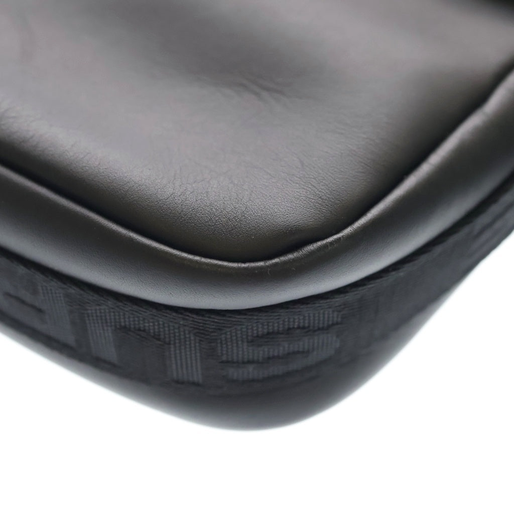 SUPREME(シュプリーム) 23AW Leather Shoulder Bag ボックスロゴ レザーショルダーバッグ ブラック