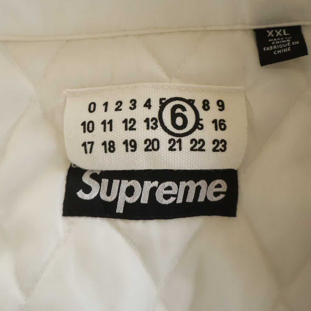 SUPREME(シュプリーム) 24SS ×MM6 Maison Margiela Padded Shirt エムエムシックスメゾンマルジェラ パデッド ボタンアップ シャツ ホワイト