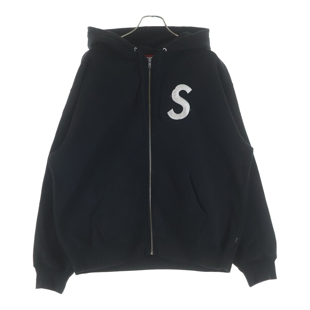SUPREME(シュプリーム) 24AW S Logo Zip Up Hooded Sweatshirt Sロゴ スウェット ジップアップパーカー ブラック