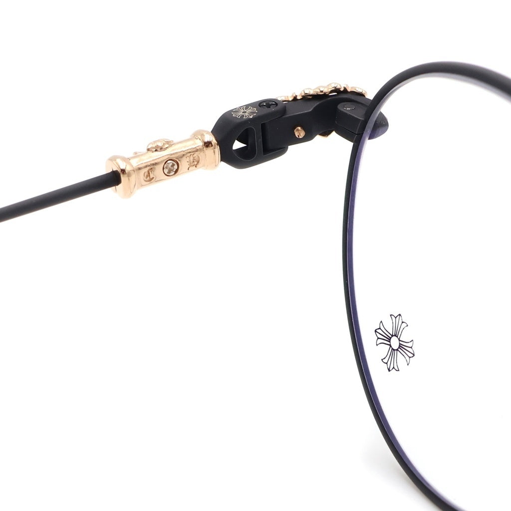 CHROME HEARTS(クロムハーツ) BUBBA-A フローラルクロステンプル マットフレーム メガネ サングラス ゴールド/ブラック