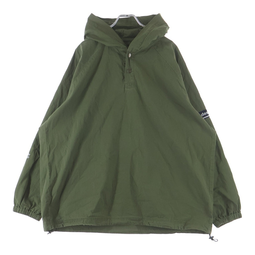 DESCENDANT(ディセンダント) 24AW MOLE HOODED LS SHIRT モールスキン フーデッド長袖プルオーバーシャツ ジャケット カーキ