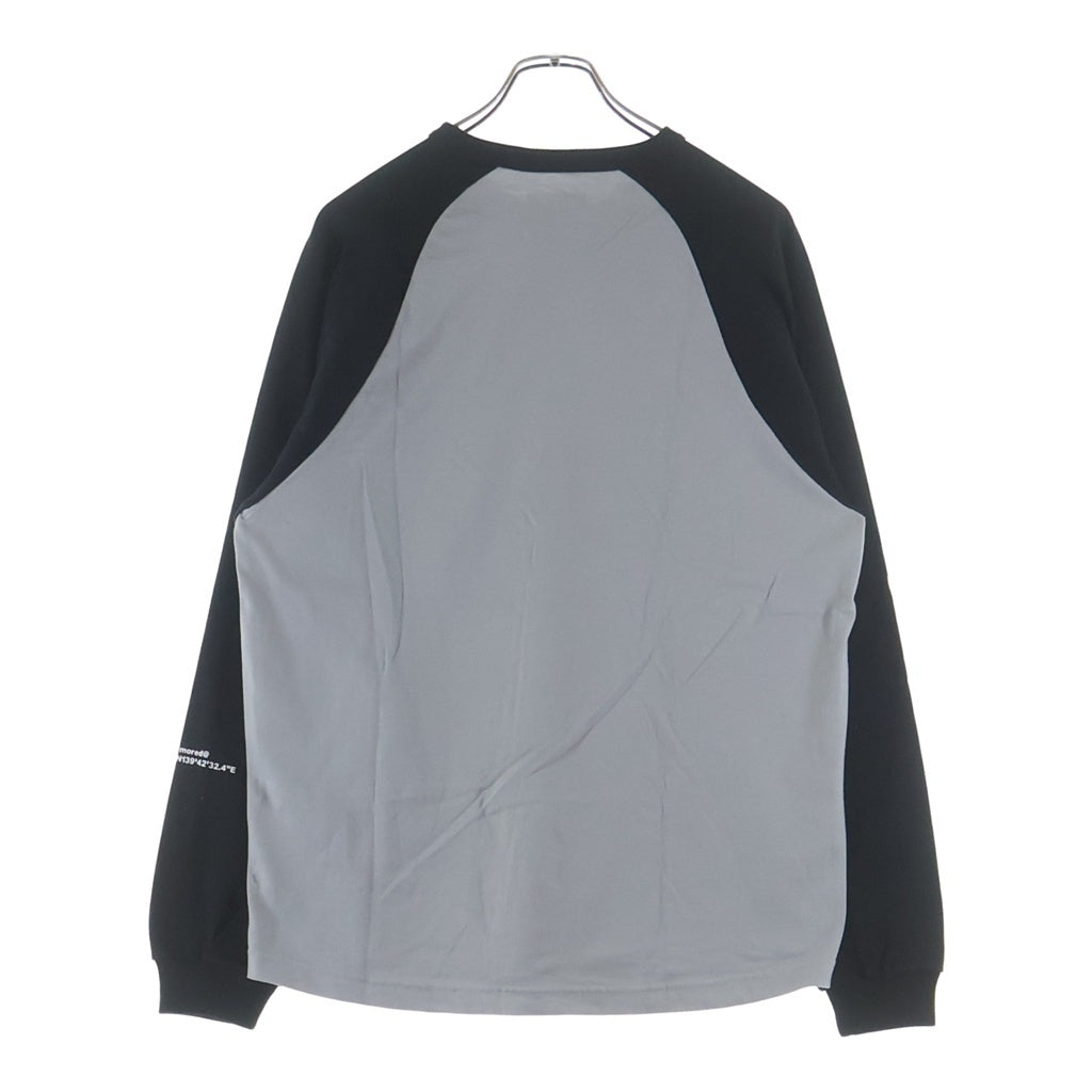 WTAPS(ダブルタップス) 22AW IAN/RAGLAN/CTPL.GPS ラグランスリーブ クルーネック長袖Tシャツ カットソー グレー/ブラック 222ATDT-CSM24