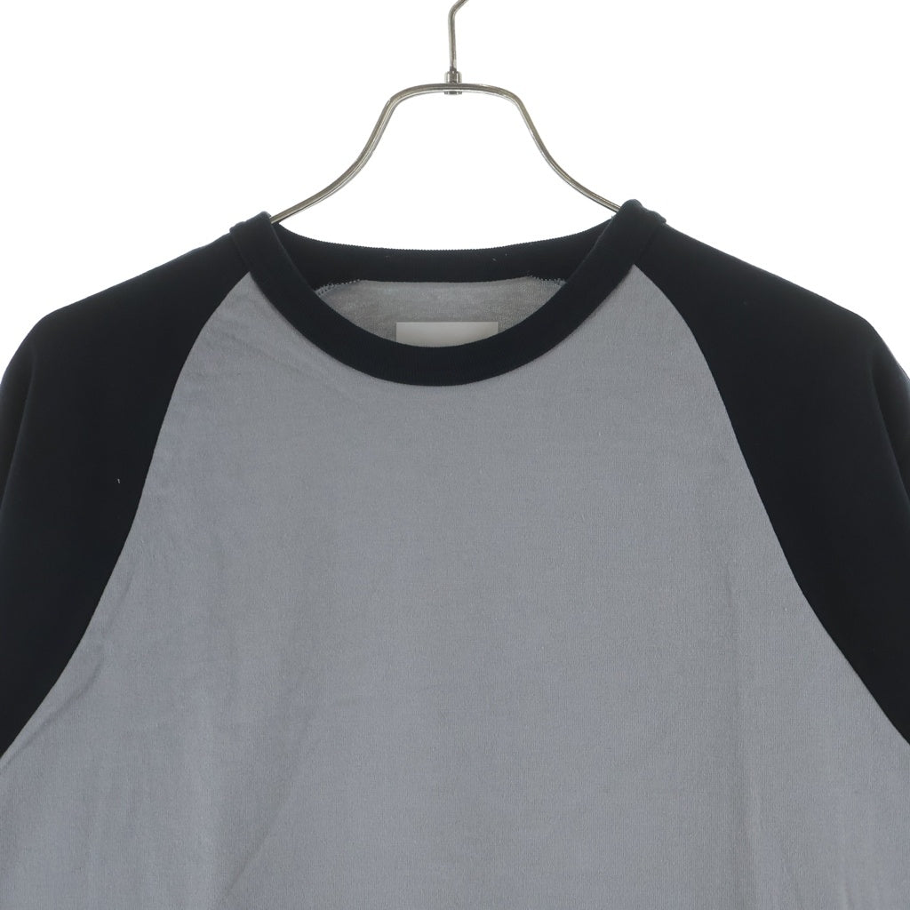 WTAPS(ダブルタップス) 22AW IAN/RAGLAN/CTPL.GPS ラグランスリーブ クルーネック長袖Tシャツ カットソー グレー/ブラック 222ATDT-CSM24
