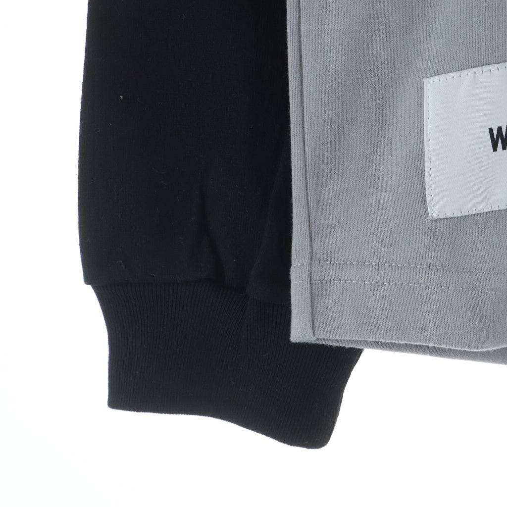 WTAPS(ダブルタップス) 22AW IAN/RAGLAN/CTPL.GPS ラグランスリーブ クルーネック長袖Tシャツ カットソー グレー/ブラック 222ATDT-CSM24