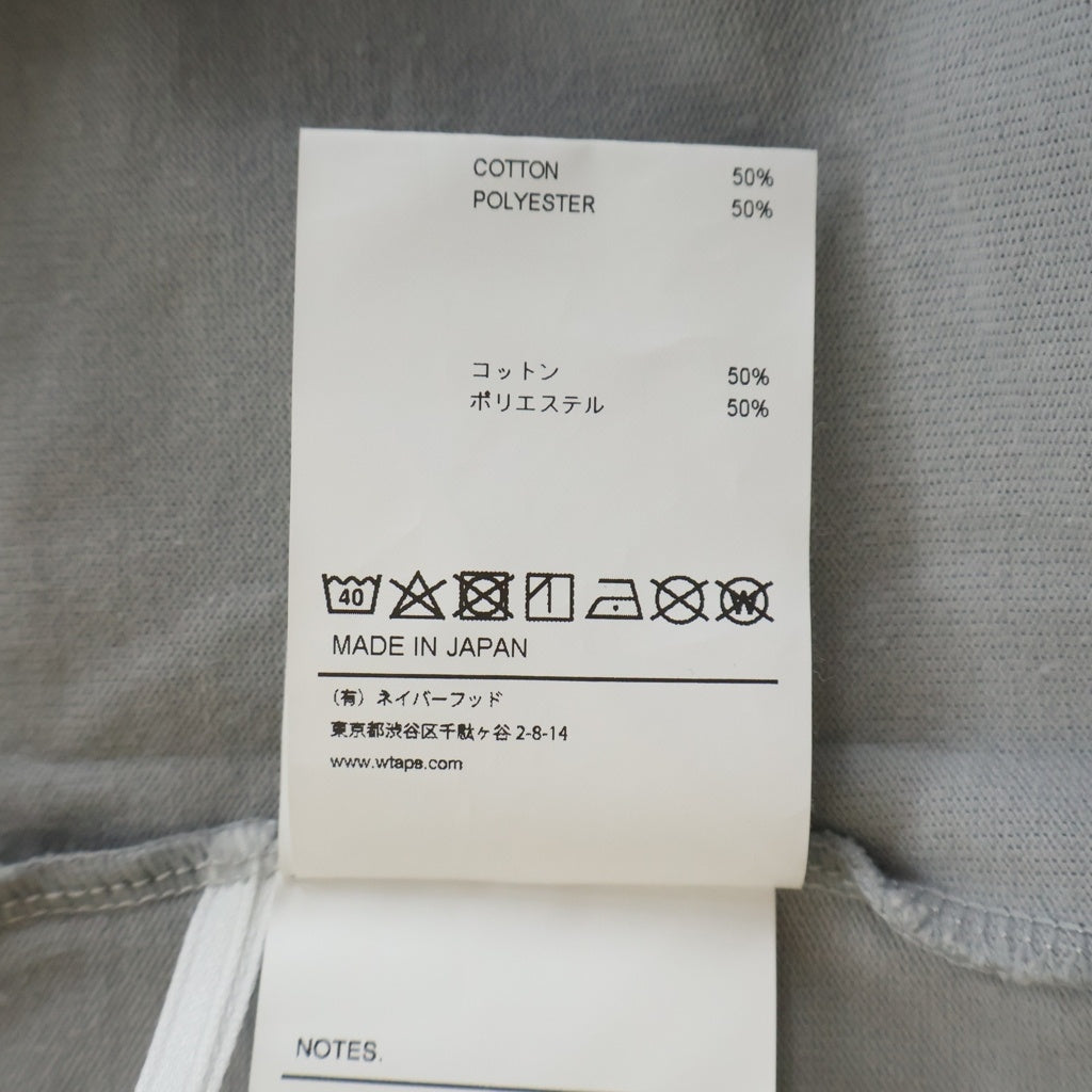 WTAPS(ダブルタップス) 22AW IAN/RAGLAN/CTPL.GPS ラグランスリーブ クルーネック長袖Tシャツ カットソー グレー/ブラック 222ATDT-CSM24