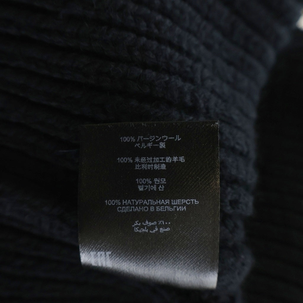 DRIES VAN NOTEN(ドリスヴァンノッテン) 24AW 24AW MONTY M.K.SWEATER モンティ サイドジップ ハイネック ドライバーズニット セーター ブラック　