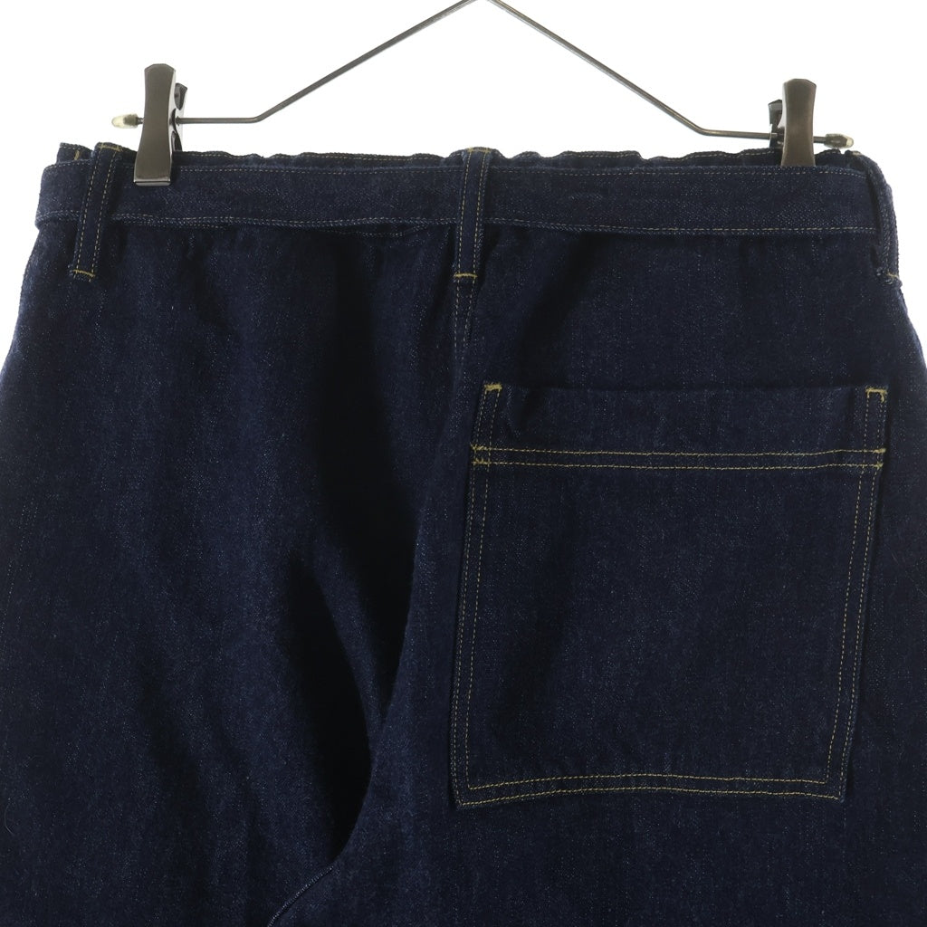 YOKO SAKAMOTO(ヨーコサカモト) BELTED TROUSERS ベルト付き マルチポケット ジップアップ デニムパンツ インディゴ YS-25AW-44