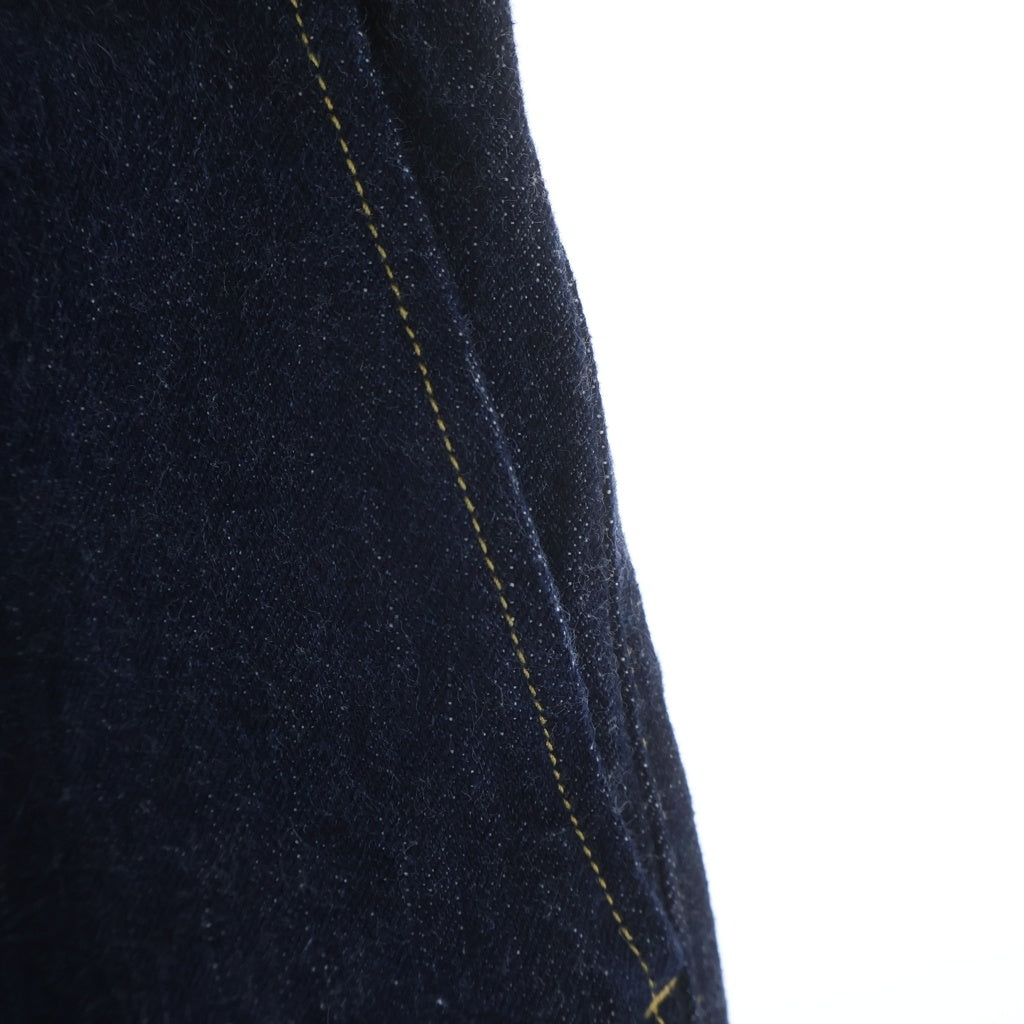 YOKO SAKAMOTO(ヨーコサカモト) BELTED TROUSERS ベルト付き マルチポケット ジップアップ デニムパンツ インディゴ YS-25AW-44