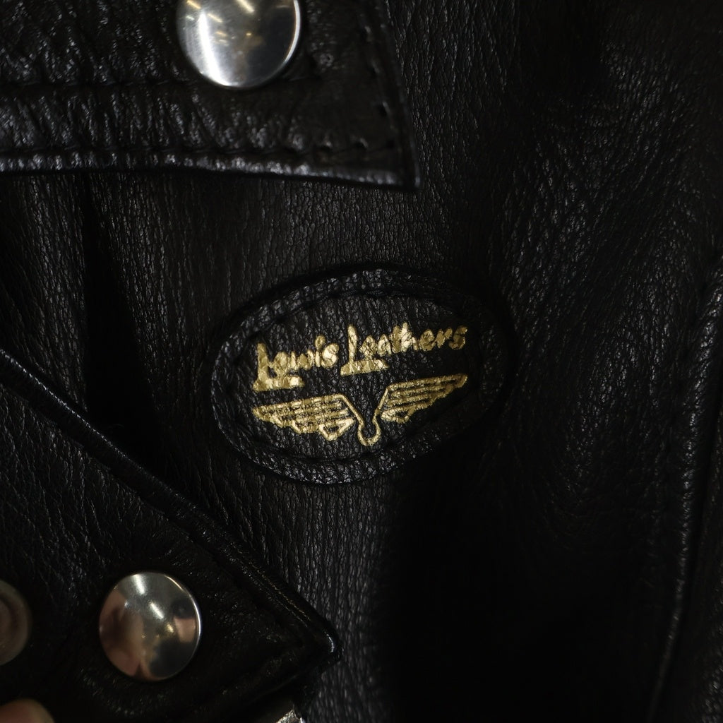 Lewis Leathers(ルイスレザー) ×The REAL McCOY'S LIGHTNING ザリアルマッコイズ ライトニング ディアスキン ダブルライダース レザージャケット ブラック