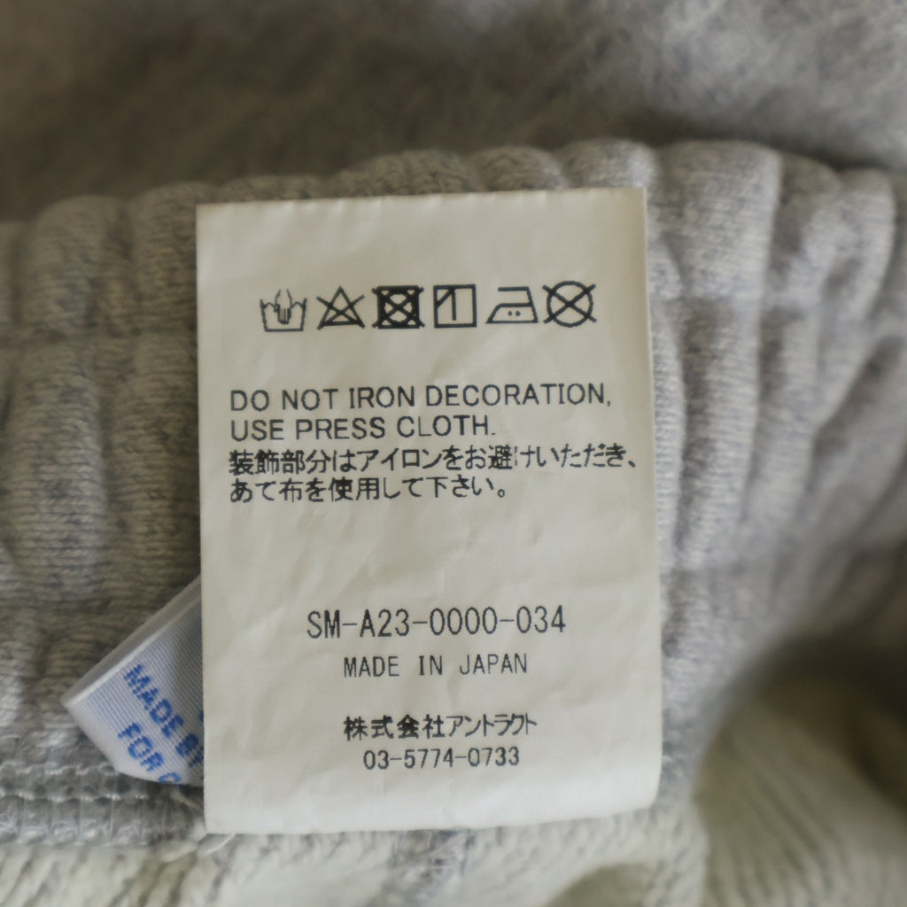 SAINT MICHAEL(セントマイケル) ×CHAMPION チャンピオン ロゴ刺繍 コットン スウェットパンツ グレー SM-A23-0000-034