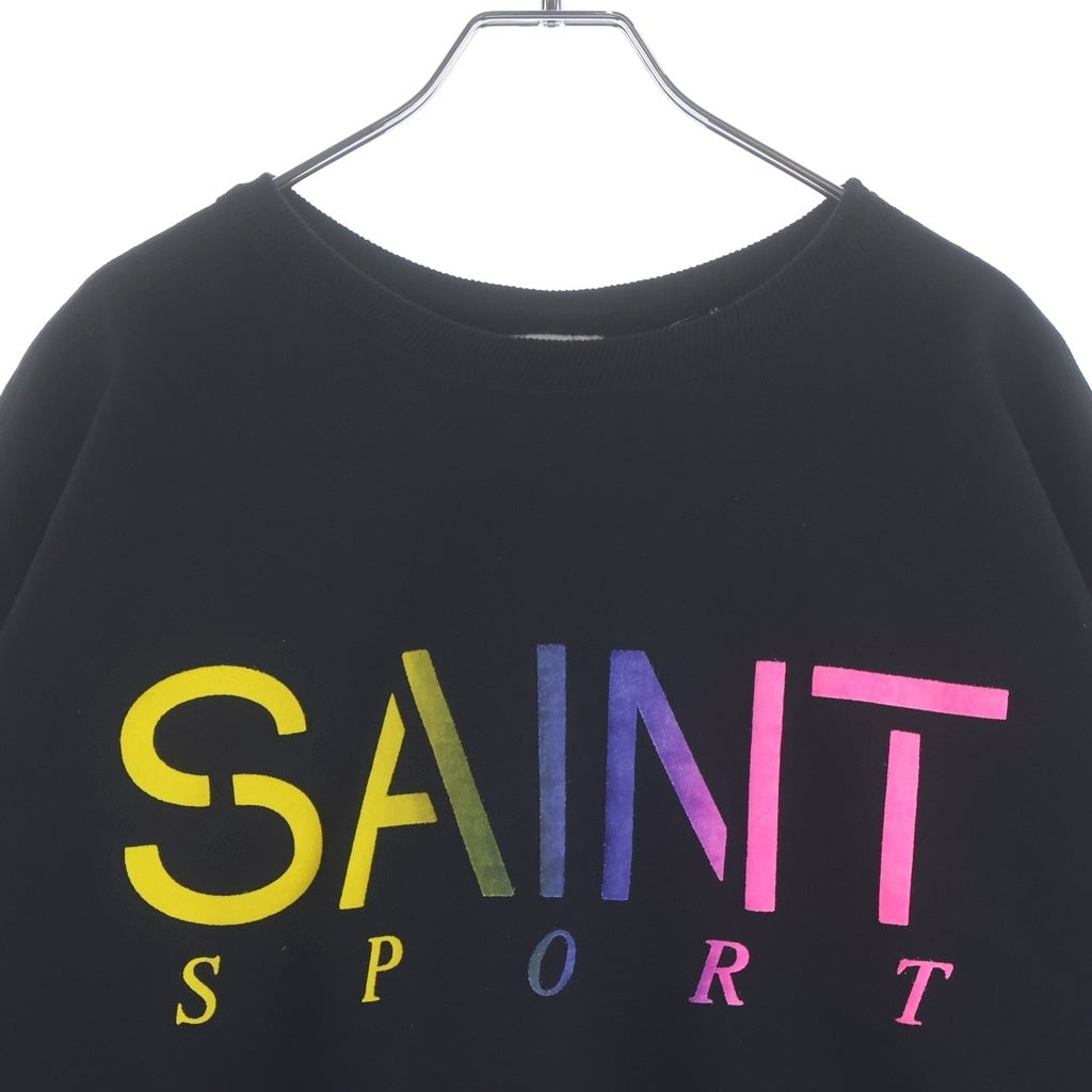 SAINT MICHAEL(セントマイケル) 25AW CRW NECK SWET クルーネックスウェットトレーナー ブラック SM-HR1-0000-044