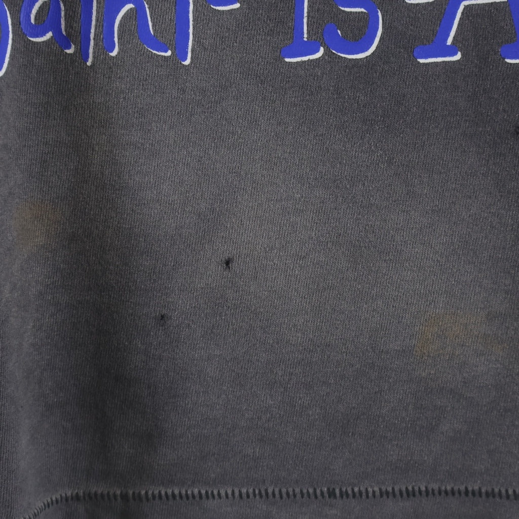 SAINT MICHAEL(セントマイケル) 23AW MASSIVE LS TEE ヴィンテージ加工 マッシブ 両面プリント クルーネック 長袖Tシャツ グレー SM-A23-0000-011
