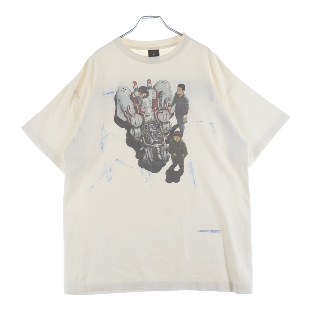SAINT MICHAEL(セントマイケル) 24SS ×FREEDOM BIKE SHORT SLEEVE T-SHIRT フリーダムホワイト バイク ショット スリーブ クルーネック 半袖Tシャツ カットソー ホワイト SM-YS8-0000-C21