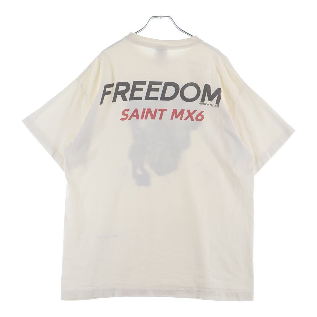 SAINT MICHAEL(セントマイケル) 24SS ×FREEDOM BIKE SHORT SLEEVE T-SHIRT フリーダムホワイト バイク ショット スリーブ クルーネック 半袖Tシャツ カットソー ホワイト SM-YS8-0000-C21