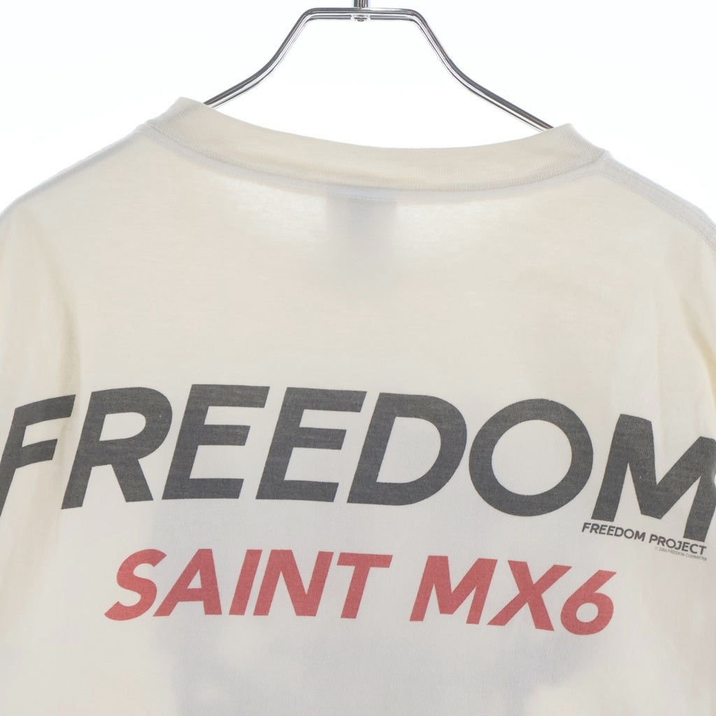 SAINT MICHAEL(セントマイケル) 24SS ×FREEDOM BIKE SHORT SLEEVE T-SHIRT フリーダムホワイト バイク ショット スリーブ クルーネック 半袖Tシャツ カットソー ホワイト SM-YS8-0000-C21