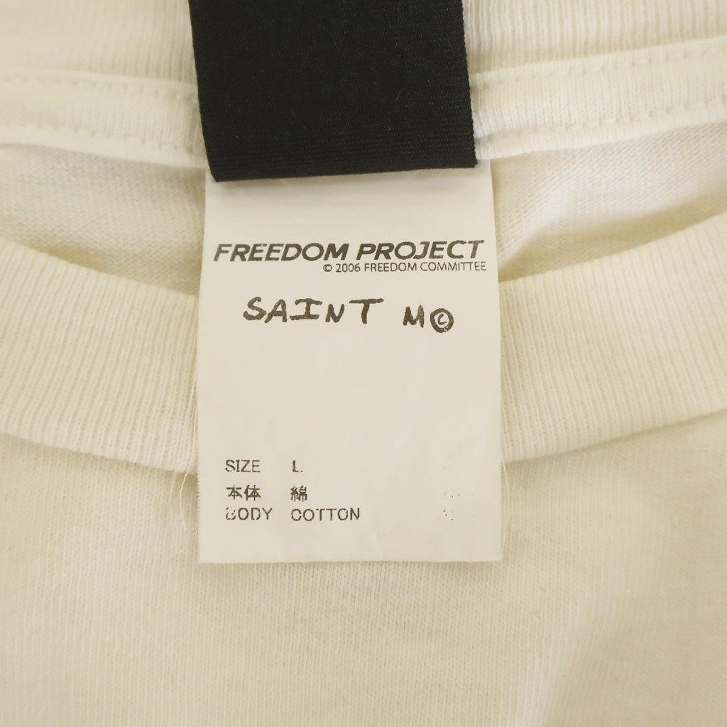 SAINT MICHAEL(セントマイケル) 24SS ×FREEDOM BIKE SHORT SLEEVE T-SHIRT フリーダムホワイト バイク ショット スリーブ クルーネック 半袖Tシャツ カットソー ホワイト SM-YS8-0000-C21