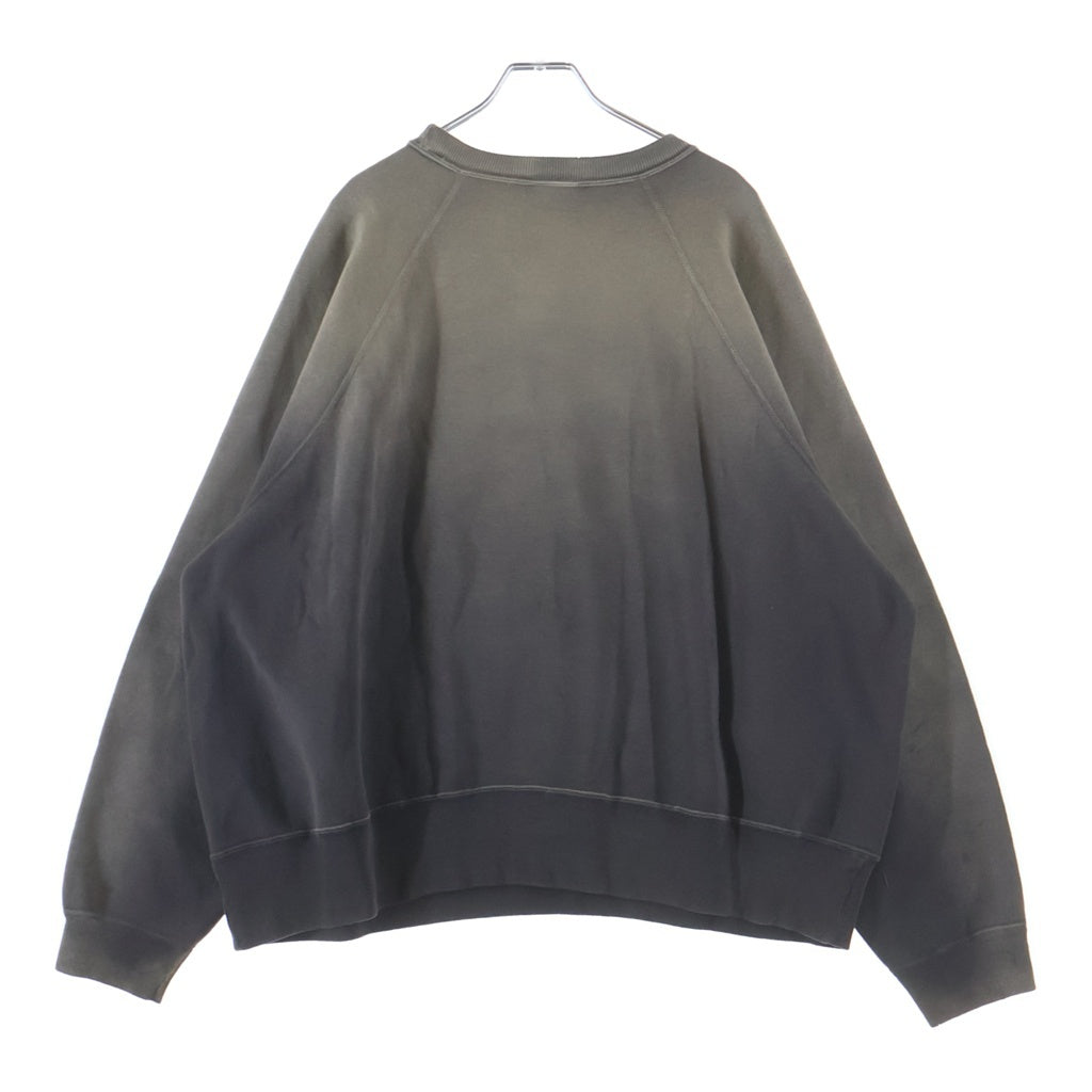 NO BRAND(ノーブランド) 26SS Mononoke made モノノケメイド CREW NECK SWEAT/龍 ヴィンテージ加工 クルネックスウェットトレーナー ブラック