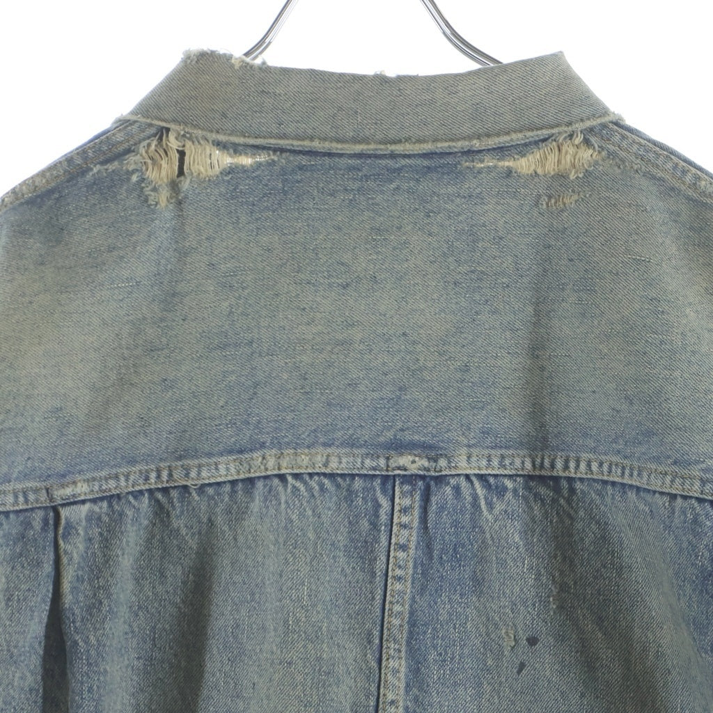 SAINT MICHAEL(セントマイケル) 23AW×BerBerJin DENIM JACKET 777XX ベルベルジン 2nd ヴィンテージ加工 デニムジャケット インディゴ SM-A23-0000-C17